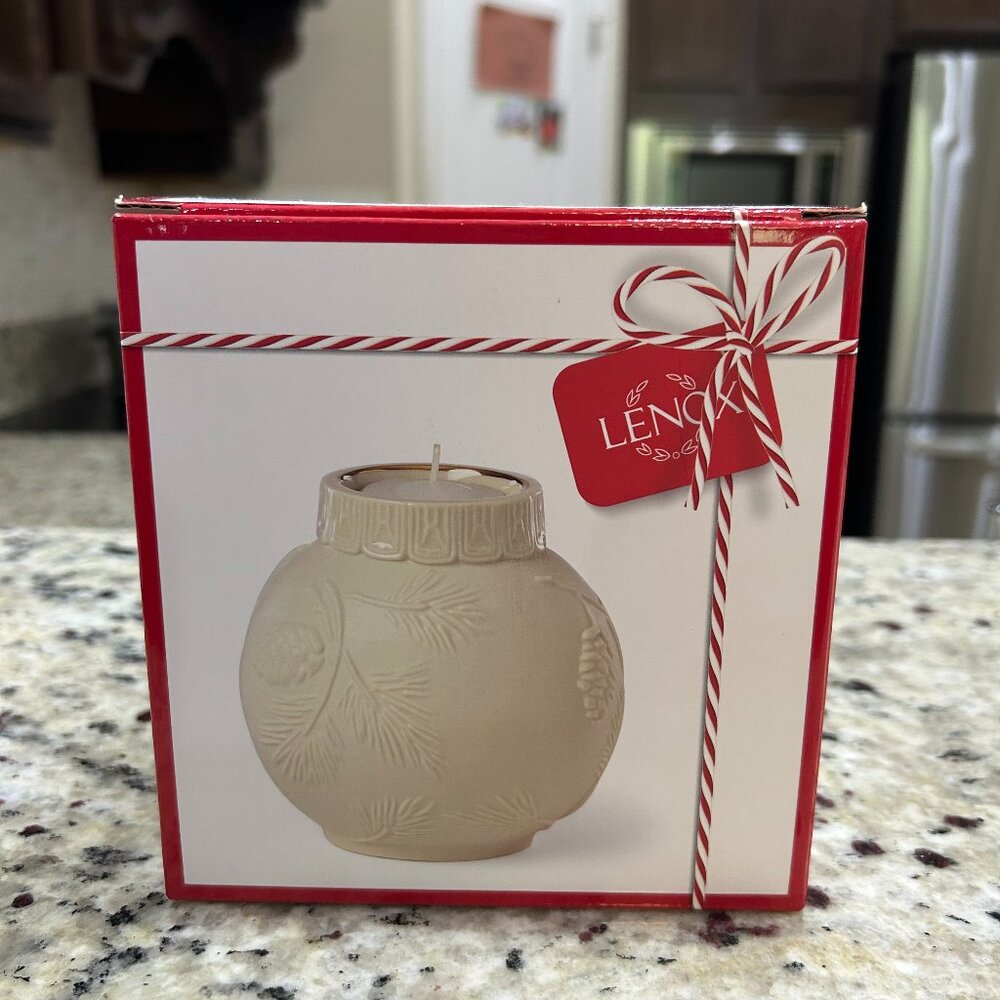 Lenox Ornamental Glow Christmas Pine Votive Candle Holder